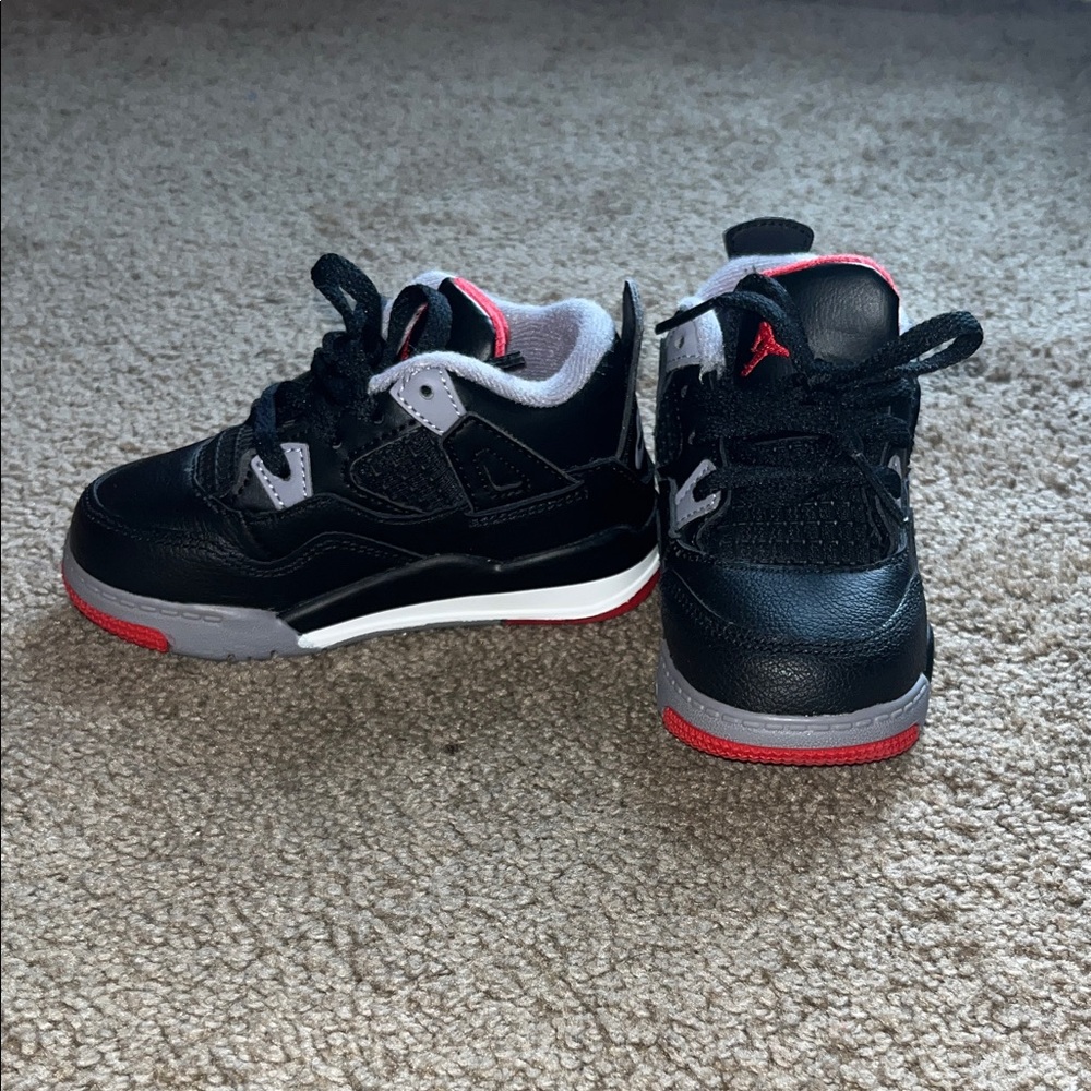 Jordan Kids Black and Red Sneakers